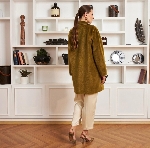 Resim Dügmeli Kaşe Kaban